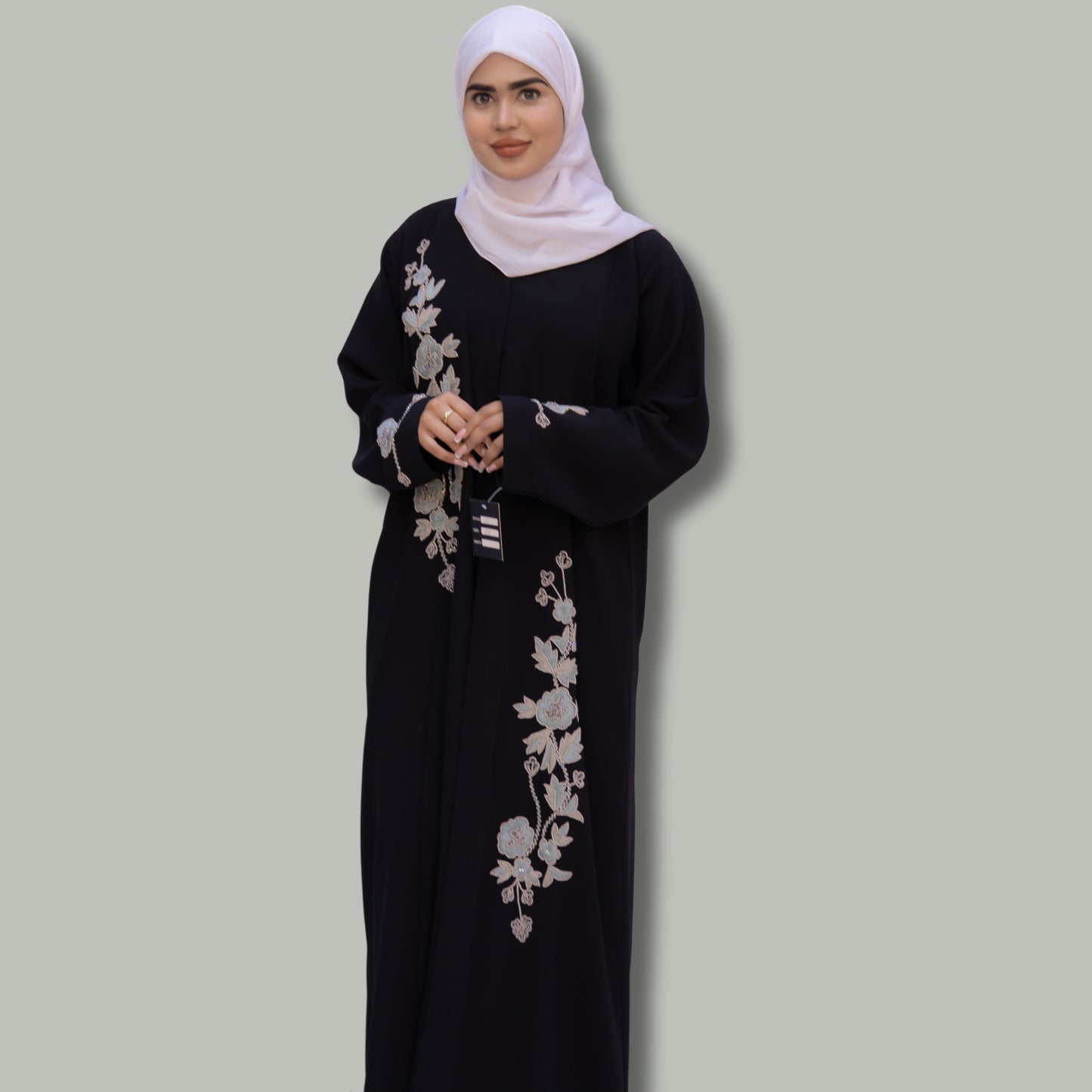 Soft Neo Cobra Abaya with Elegant Handwork - SQ0X6