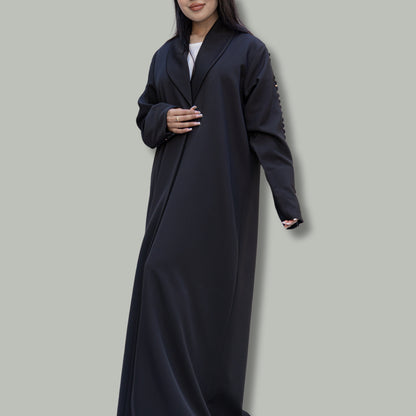 Abaya with Collar and Hand Buttons - SQ0X29