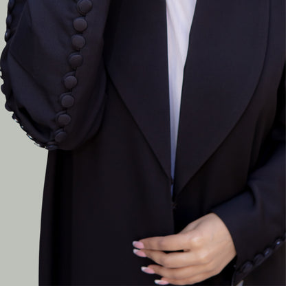 Abaya with Collar and Hand Buttons - SQ0X29