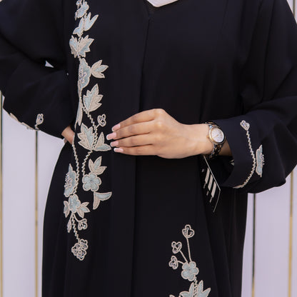 Soft Neo Cobra Abaya with Elegant Handwork - SQ0X6